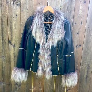 INC women’s %100 Leather jacket size medium